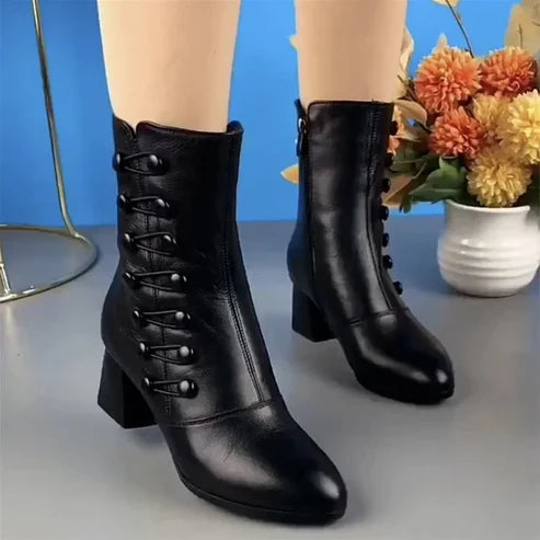 Damen - Stiefeletten - Stylische Lederstiefel - Bequeme und trendige Schuhe für jede Gelegenheit