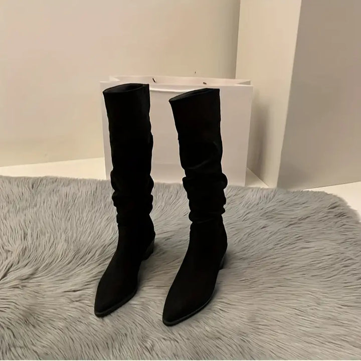 Damen - Stiefel - Robuste, spitze Wadenmitte - Elegante Boots für jeden Anlass mit stilvollem Design