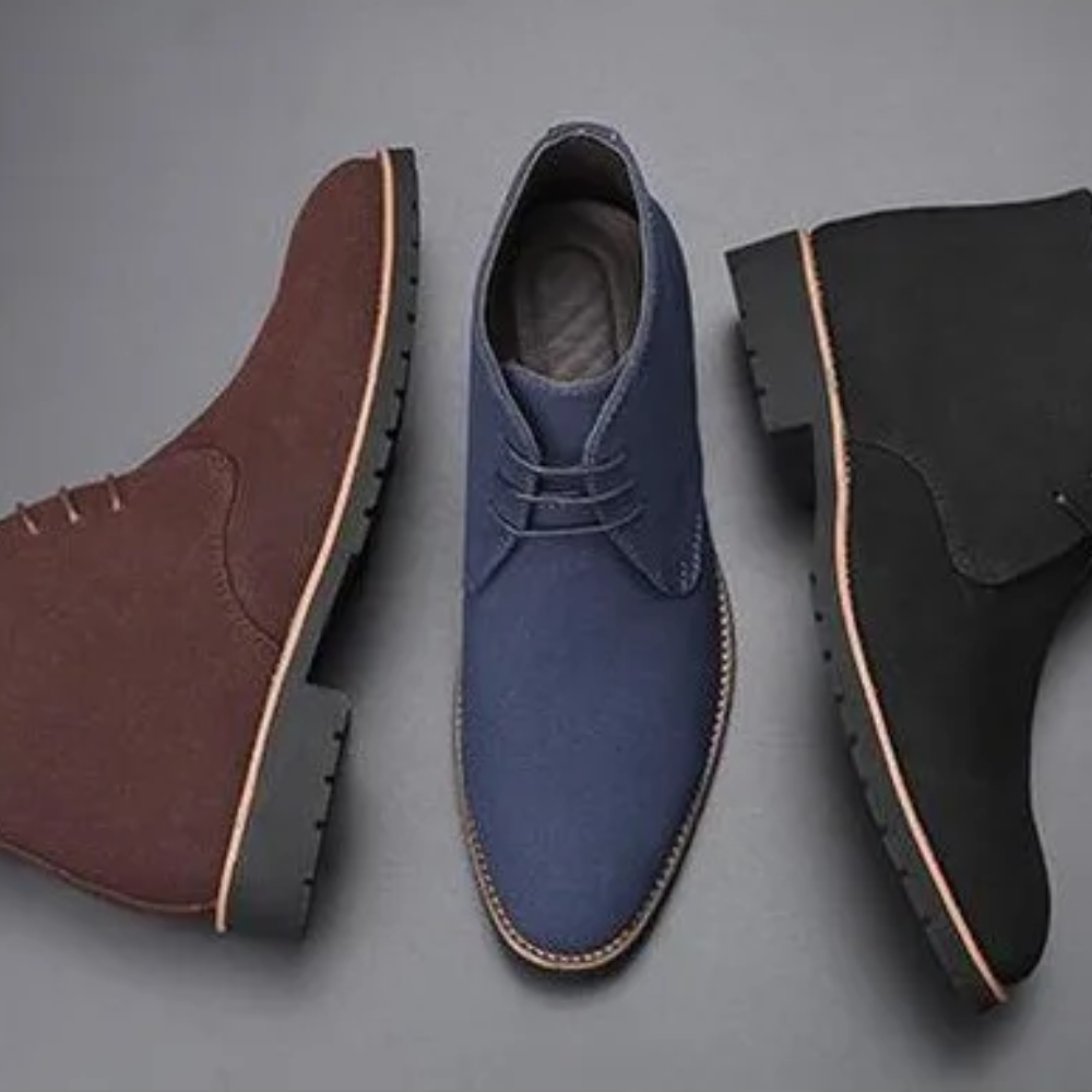 Klassische Chukka Boots Herren aus Wildleder, Rutschfeste Stiefeletten