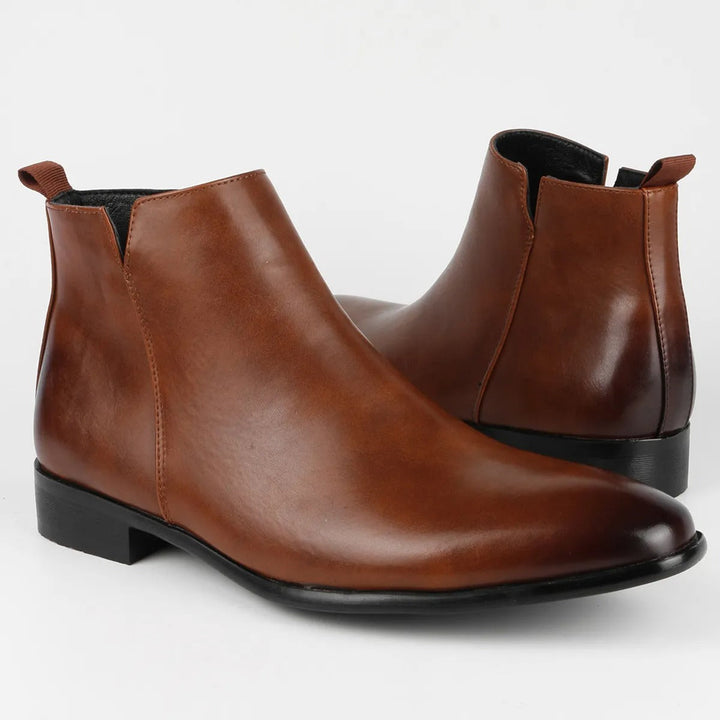 Herren - Retro-Stiefel - Klassischer Stil Hochwertiges Leder - Elegante Freizeit- und Büroschuhe