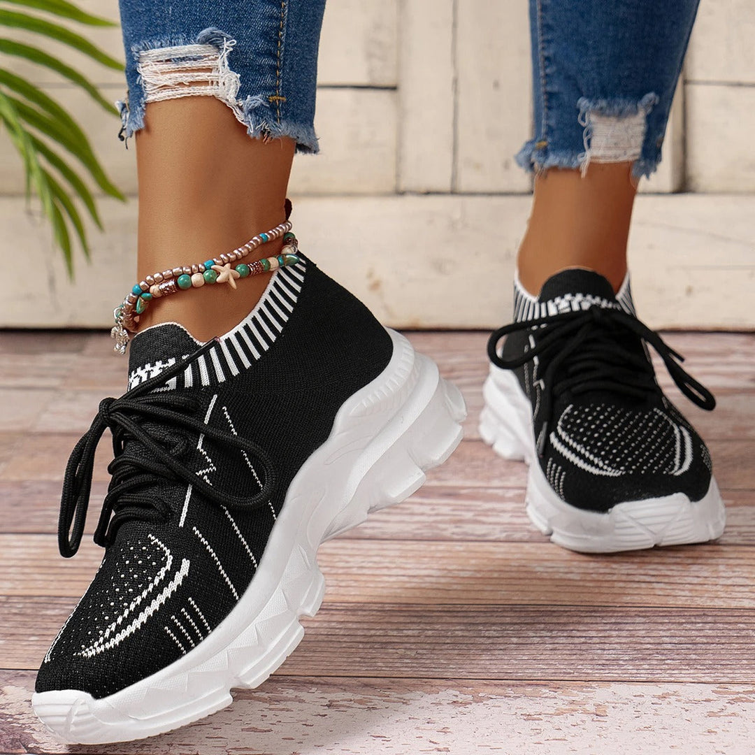 Damen - Eleganta sneakers - Hochwertiges Mesh-Obermaterial Modern och bekväm design - Idealiska skor för daglig stil