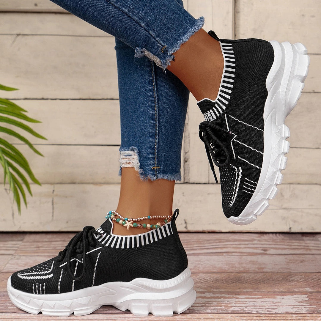 Damen - Eleganta sneakers - Hochwertiges Mesh-Obermaterial Modern och bekväm design - Idealiska skor för daglig stil