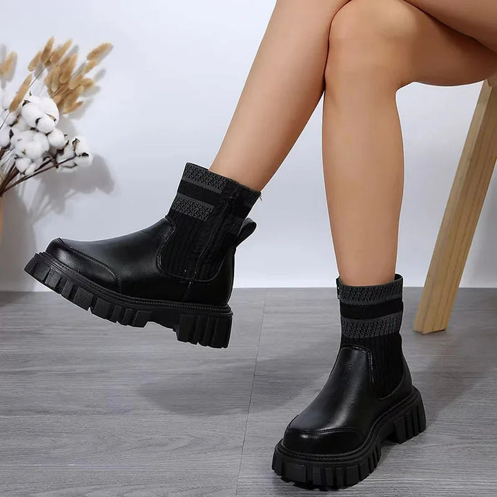 Damen - Herbststiefel - Kunstleder - Bequeme und Stilvolle Stiefel für die kühle Jahreszeit