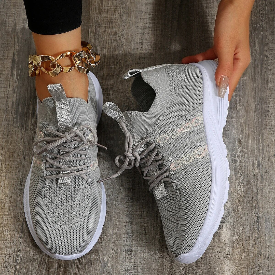 Damen - Leichte Mesh-Sneakers - Atmungsaktiv und Stylisch - Ideal für den Alltag