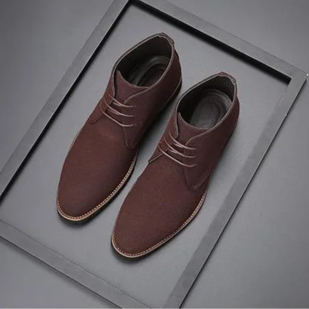 Klassische Chukka Boots Herren aus Wildleder, Rutschfeste Stiefeletten