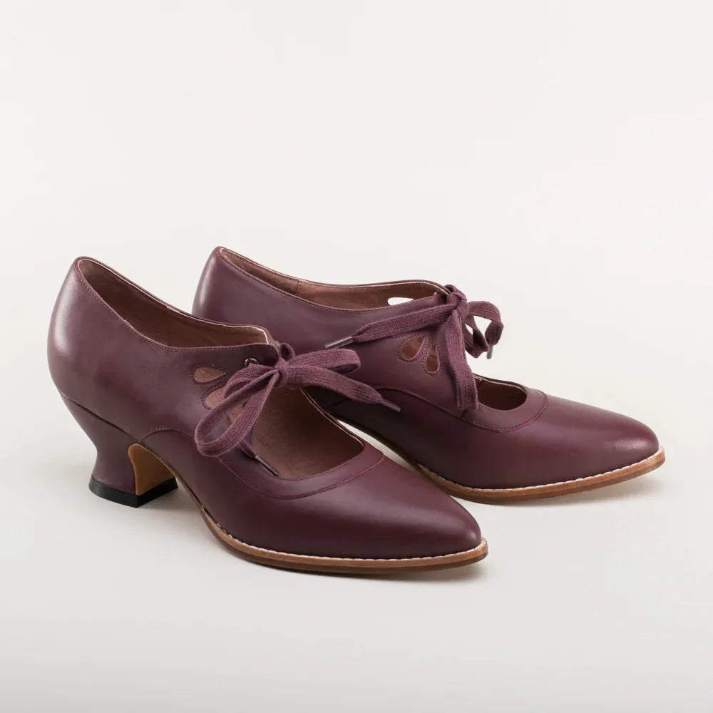 Damen - Elegante Retro-Niedrigabsatz-Schuhe - Bequemes Design für stilvolle Auftritte - Perfekt für jeden Anlass