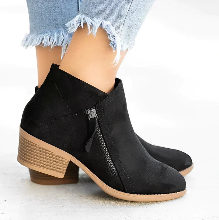 Damen - Hochhackige Stiefeletten - Reißverschluss - Elegante Mode für jeden Anlass, stilvolle Damen Schuhe