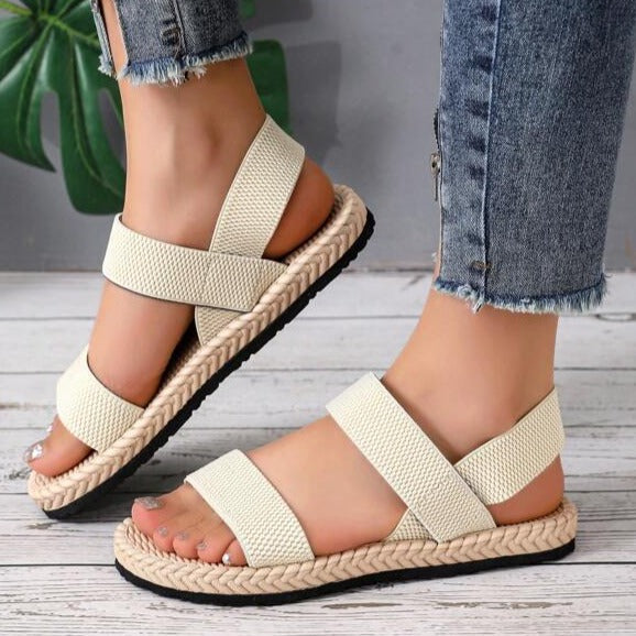 Damen - Flache Sandalen - Bequeme, stylische Sandalen für den Sommer - Ideal für Alltag und Freizeit