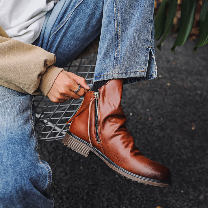 Herren Lederstiefel - Hochwertige Lederqualität - Stilvolle und Bequeme Schuhe für den Alltag