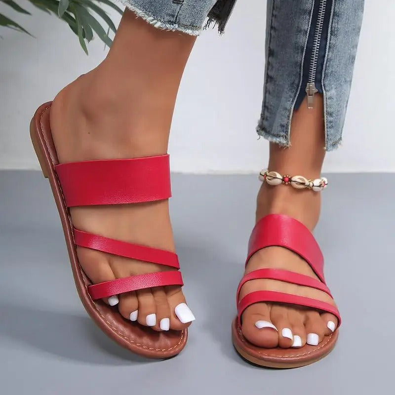 Damen - Bequeme Sandalen - Atmungsaktives Material - Perfekt für den Sommer - Stylisch und Komfortabel