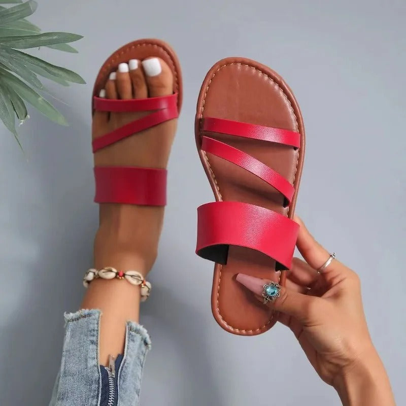 Damen - Bequeme Sandalen - Atmungsaktives Material - Perfekt für den Sommer - Stylisch und Komfortabel