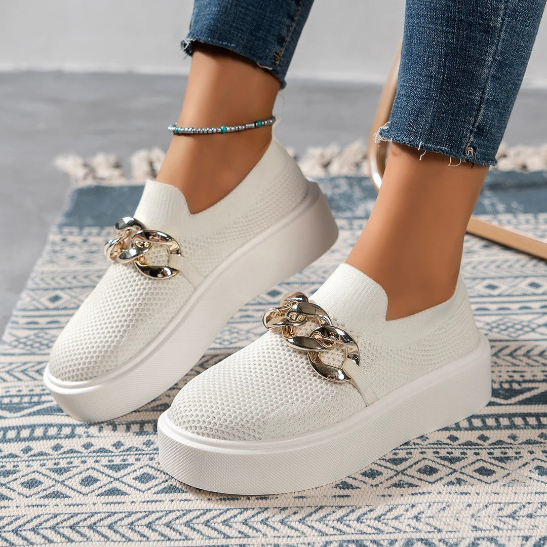 Damen - Bequeme Loafers - Weiches Leder - Modische Alltagsschuhe für Komfort und Stil