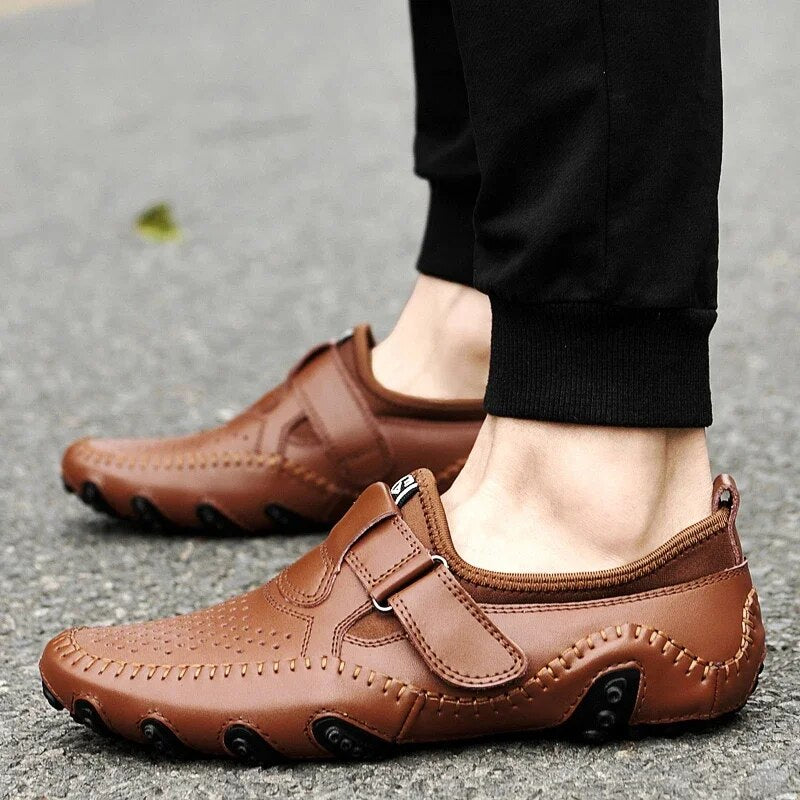 Herren - Atmungsaktive Lederschuhe - Bequeme, stilvolle Schuhe aus hochwertigem Leder - Perfekt für jeden Anlass