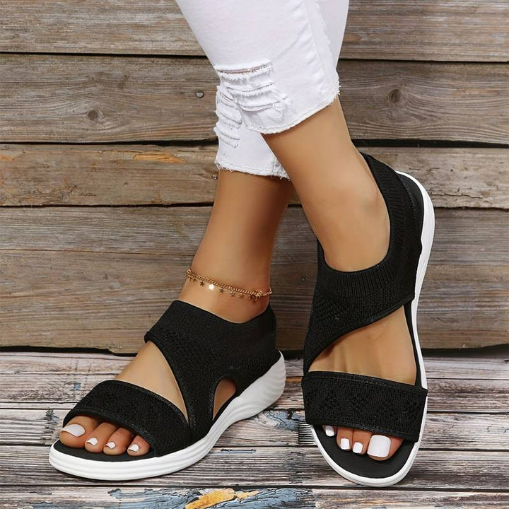 Damen - Sportliche Mesh-Keilsandalen - Bequem und Stilvoll - Ideal für den Sommer