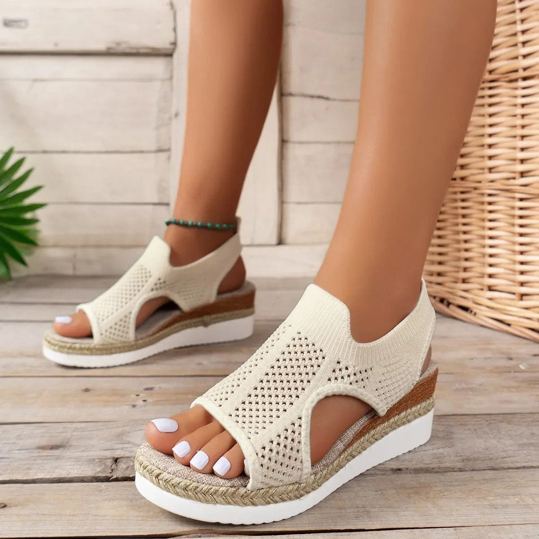 Damen - Mesh-Sandalen - Atmungsaktives Material - Stilvolle und Bequeme Sommerschuhe