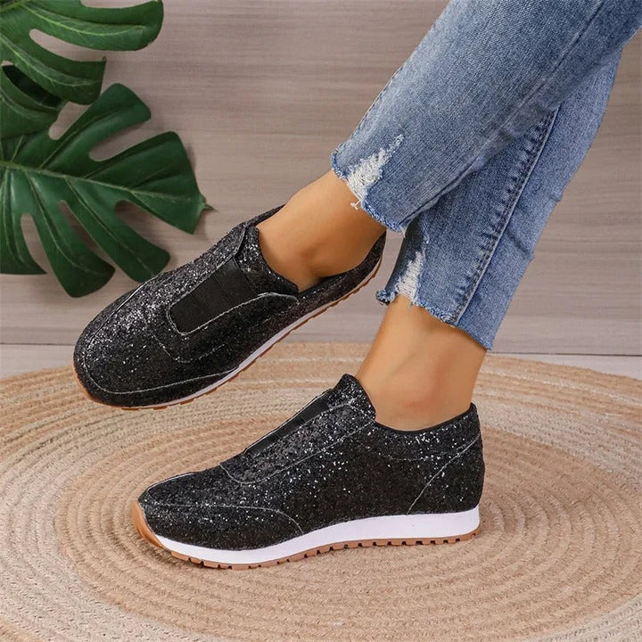 Damen - Glitzernde Schlupfschuhe - Stylisches Design für jeden Anlass - Komfortabel und Trendy