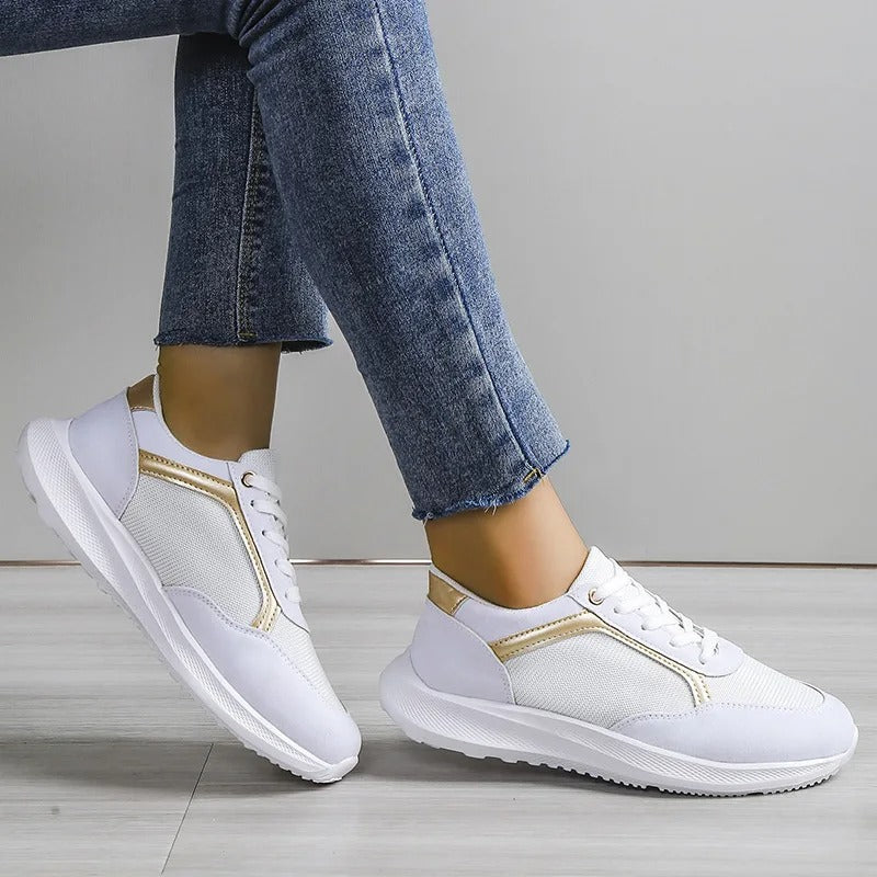 Damen - Atmungsaktive Sneakers - Schickes Design für Freizeit und Sport - Komfortable und Stilvolle Schuhe