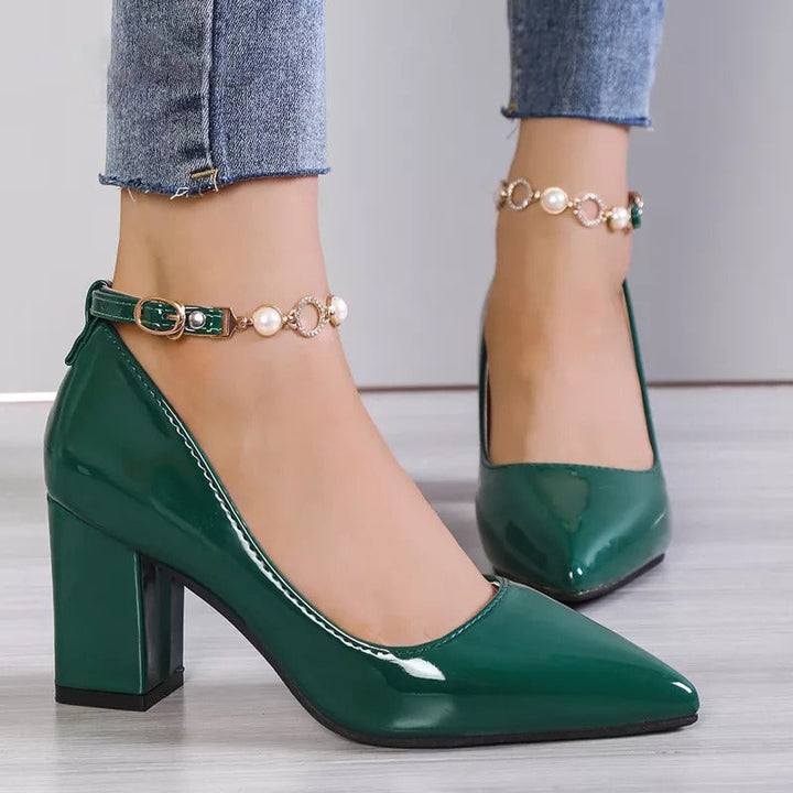 Damen - Retro-Stil Absatzschuhe - Elegantes Design für jeden Anlass - Modische Schuhe