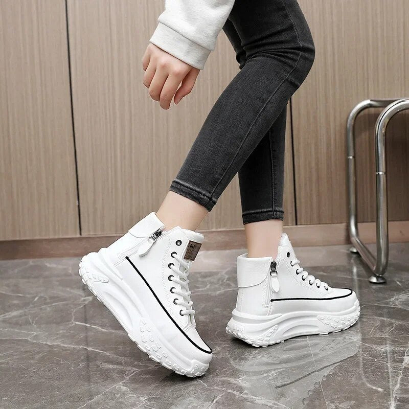 Damen - Stylische Sneakers - Robuste und Bequeme Schuhe für Jeden Anlass - Trendige Damenmode