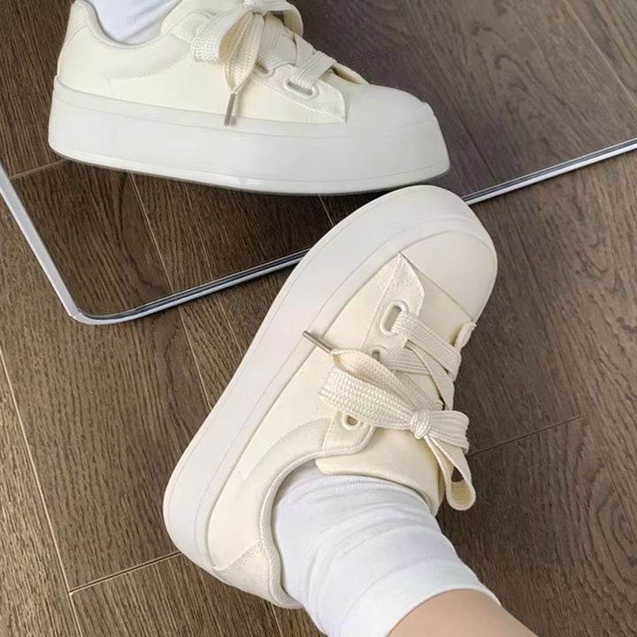 Damen - Sneakers - Plateau-Stil - Bequeme Freizeitschuhe für den Alltag