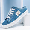 Witte Schuhe aus Denim-Leinen