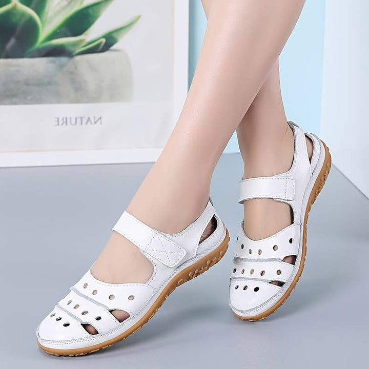 Damen - Elegante Ledersandalen - Bequemes Design - Ideal für Sommeroutfits