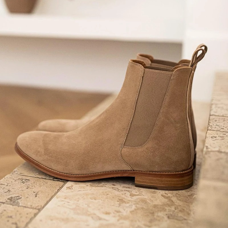 Hochwertige Boots Herren aus Wildleder mit Gummisohle