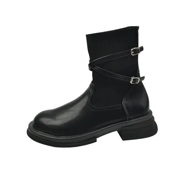 Damen Boots aus Leder mit rutschfester Sohle