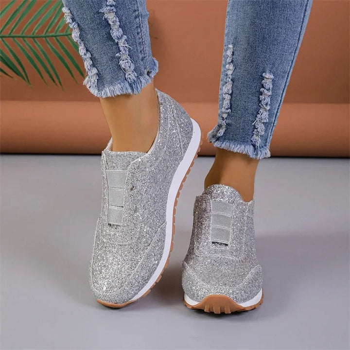 Damen - Glitzernde Schlupfschuhe - Stylisches Design für jeden Anlass - Komfortabel und Trendy