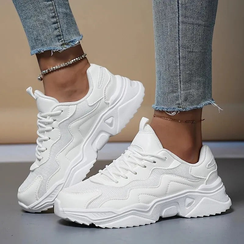 Damen - Atmungsaktive Sneakers - Leicht und bequem - Ideal für den Alltag - Sportliche Schuhe