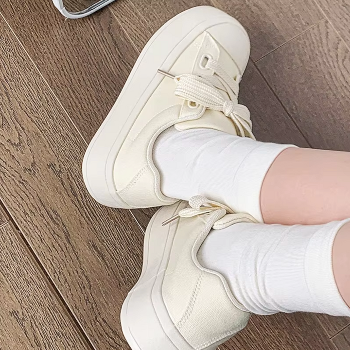 Damen - Sneakers - Plateau-Stil - Bequeme Freizeitschuhe für den Alltag