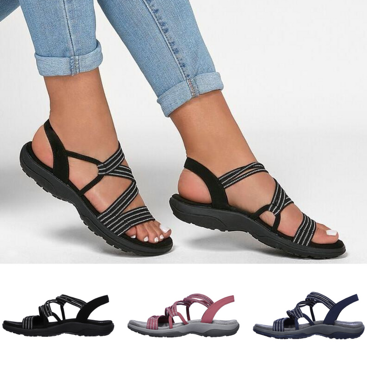 Damen - Stilvolle Sandalen - Bequemes Design mit hochwertigem Material - Ideal für den Alltag