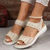 Damen - Sandalen - Bequeme Stricksandalen für den Sommer - Komfortabel, Atmungsaktiv und Stilvoll