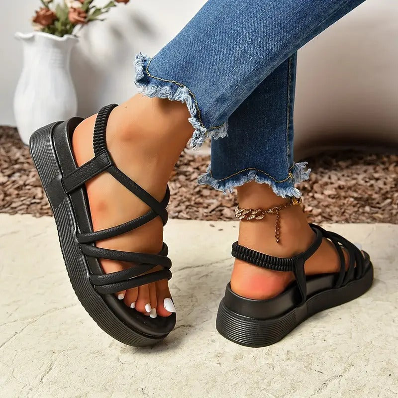 Damen - Plateau Sandalen - Hochwertige, langlebige Materialien - Stylisch für den Sommer