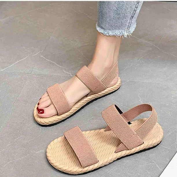 Damen - Flache Sandalen - Bequeme, stylische Sandalen für den Sommer - Ideal für Alltag und Freizeit