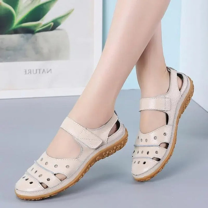 Damen - Elegante Ledersandalen - Bequemes Design - Ideal für Sommeroutfits