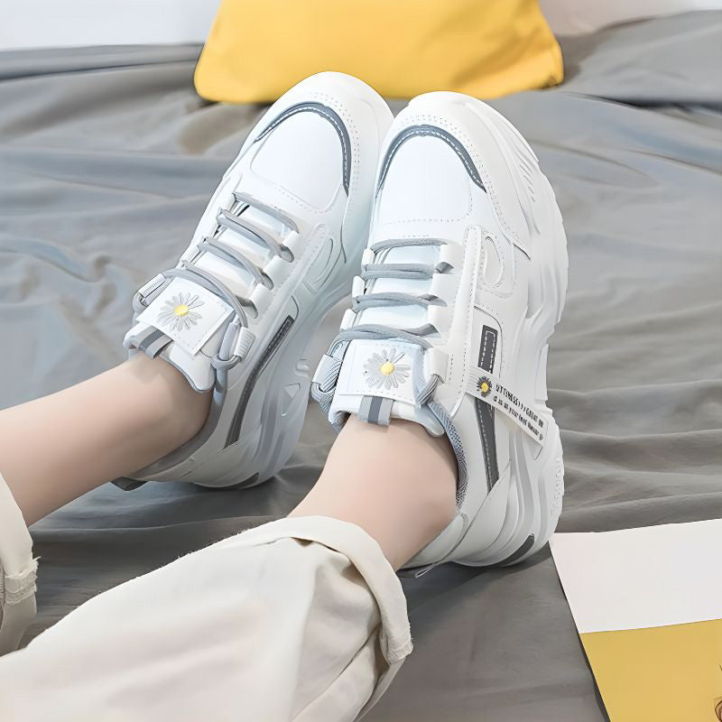 Damen - Lebendige Plateau-Sneakers - Modische und Bequeme Schuhe - Perfekt für Jeden Anlass