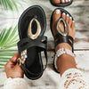 Damen - Leder-Sandalen - Elegantes Design - Bequeme Sommer-Schuhe für jeden Anlass