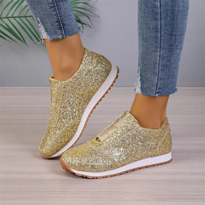 Damen - Glitzernde Schlupfschuhe - Stylisches Design für jeden Anlass - Komfortabel und Trendy