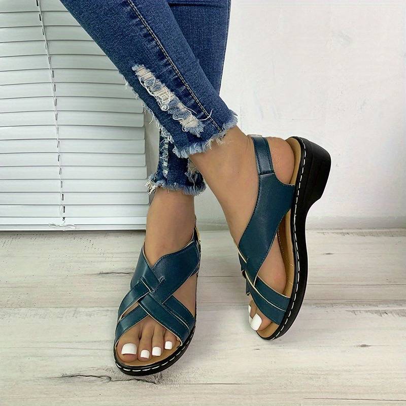 Damen - Bequeme Retro-Sandalen - Klassisches Design - Ideal für Sommer - Stilvolle Fußbekleidung