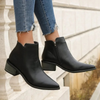 Stylische Ankle Boots mit Reißverschluss und Blockabsatz - Damen Ankle Boots