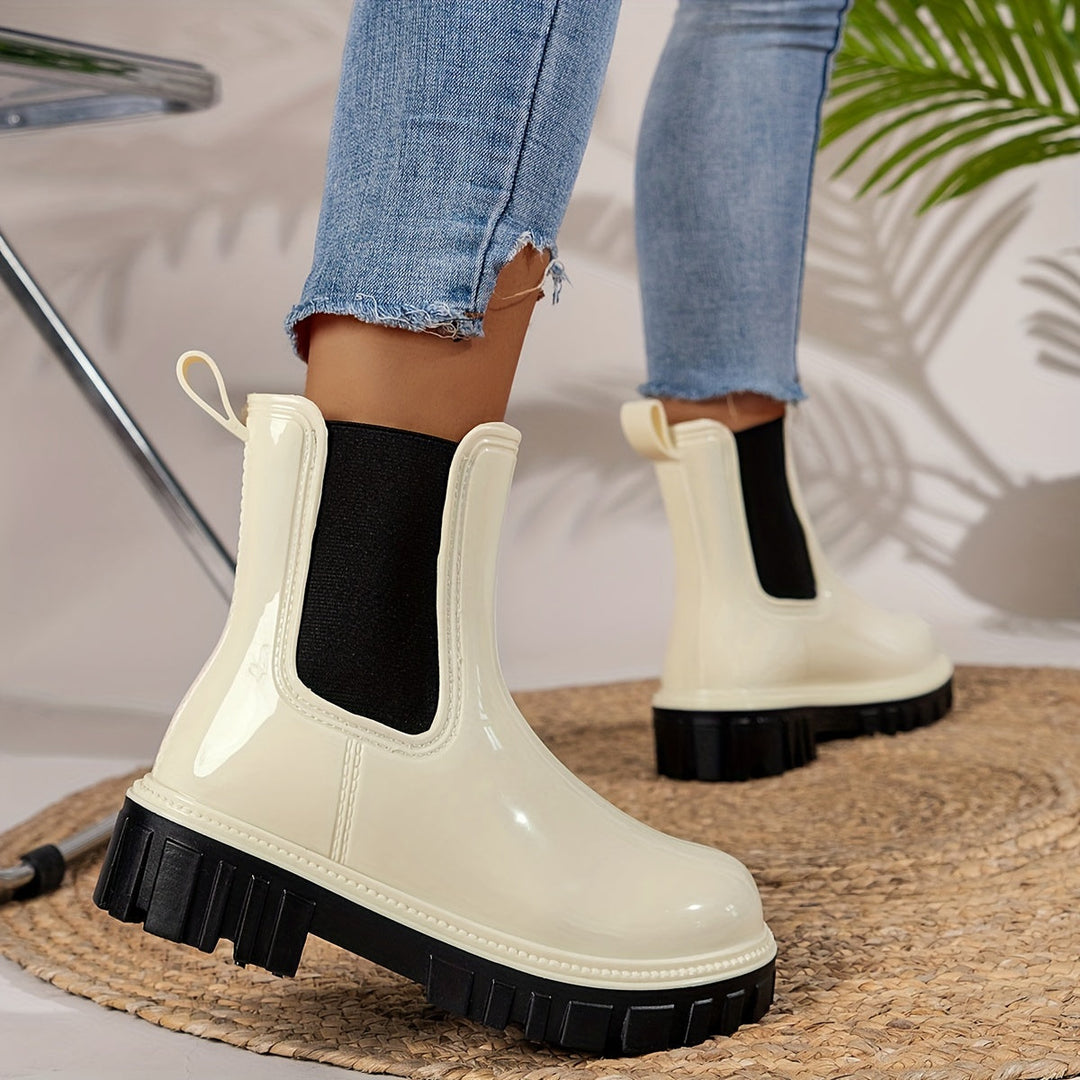 Damen - Regenstiefel - Hochwertige Gummistiefel mit hohen Absätzen - Stilvolle Boots für jeden Anlass