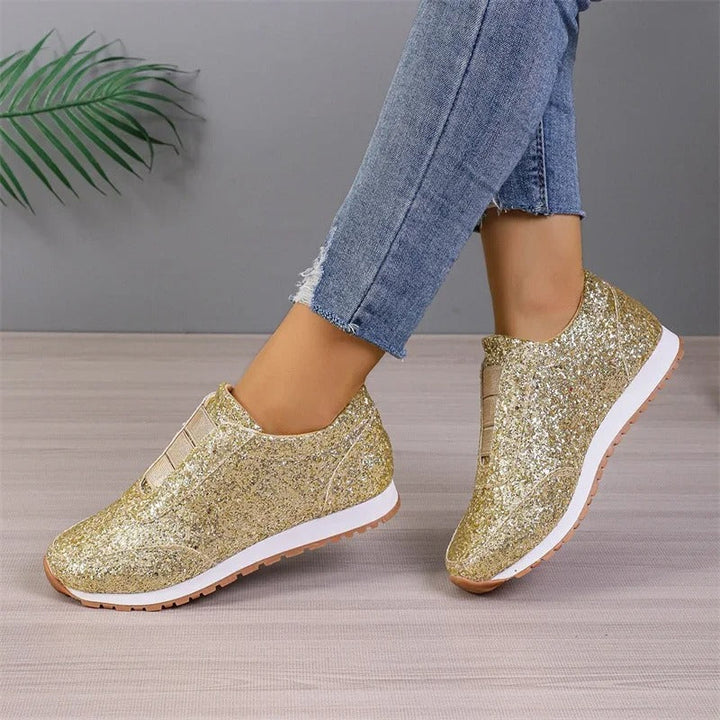 Damen - Glitzernde Schlupfschuhe - Stylisches Design für jeden Anlass - Komfortabel und Trendy