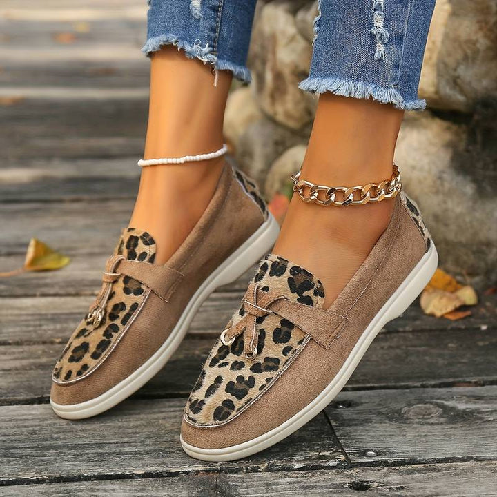 Damen - Leoparden-Loafers - Stilvoll und Bequem - Gemütliche Mode für jeden Anlass