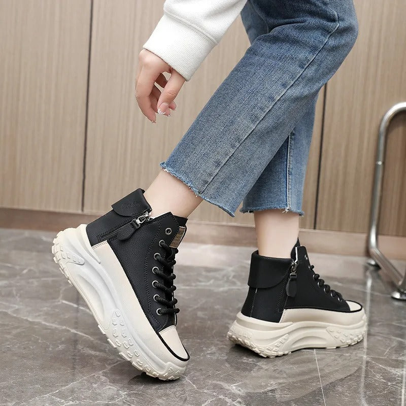 Damen - Stylische Sneakers - Robuste und Bequeme Schuhe für Jeden Anlass - Trendige Damenmode