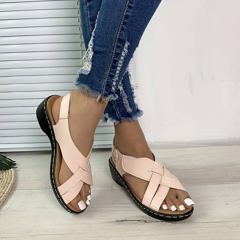 Damen - Bequeme Retro-Sandalen - Klassisches Design - Ideal für Sommer - Stilvolle Fußbekleidung