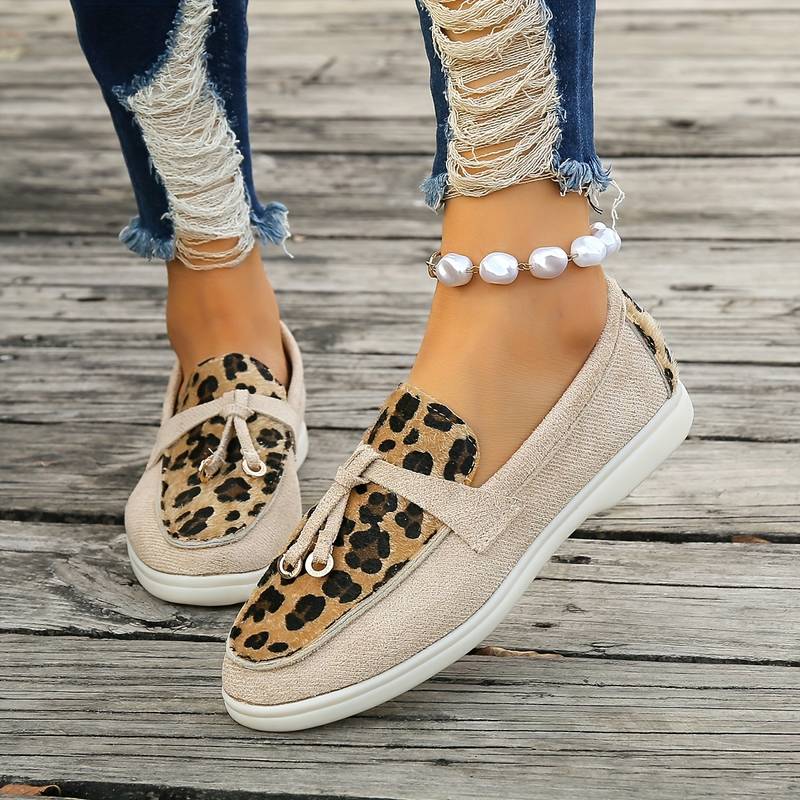 Damen - Leoparden-Loafers - Stilvoll und Bequem - Gemütliche Mode für jeden Anlass