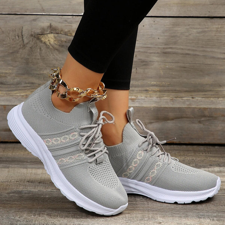 Damen - Leichte Mesh-Sneakers - Atmungsaktiv und Stylisch - Ideal für den Alltag