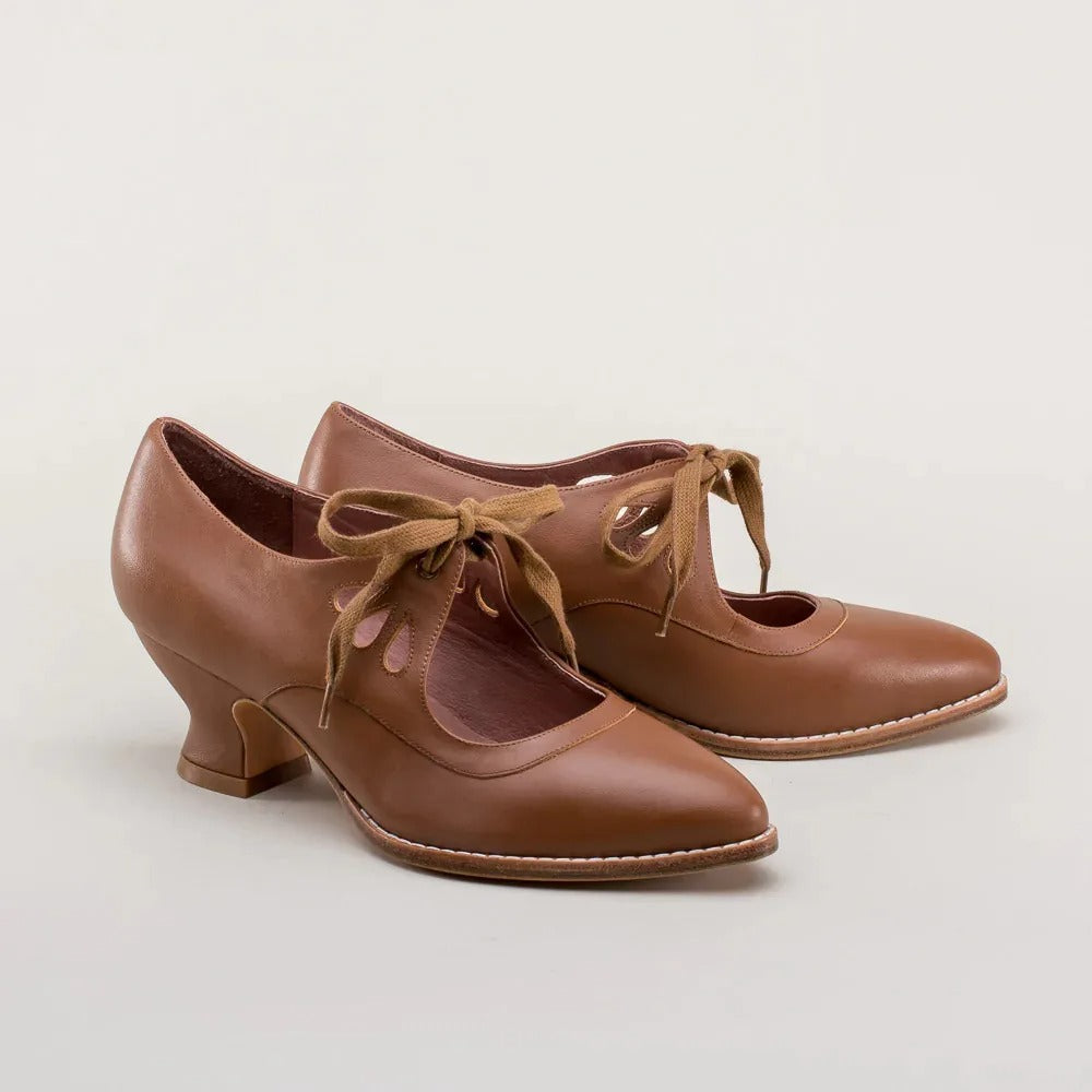 Damen - Elegante Retro-Niedrigabsatz-Schuhe - Bequemes Design für stilvolle Auftritte - Perfekt für jeden Anlass