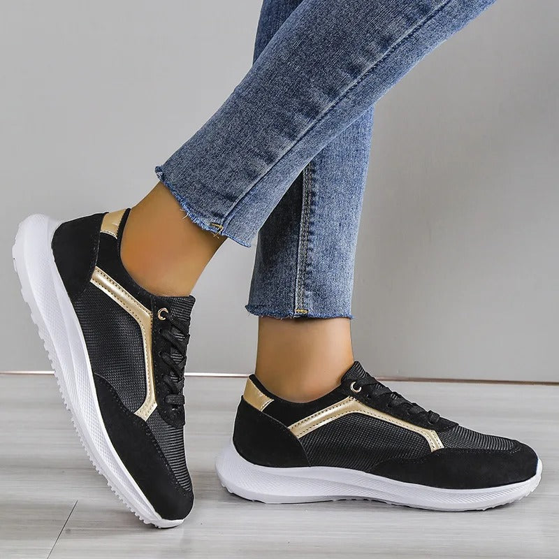 Damen - Atmungsaktive Sneakers - Schickes Design für Freizeit und Sport - Komfortable und Stilvolle Schuhe